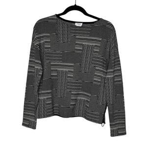 Akris Punto Geometric Patterned Wool Cotton Sweater 2